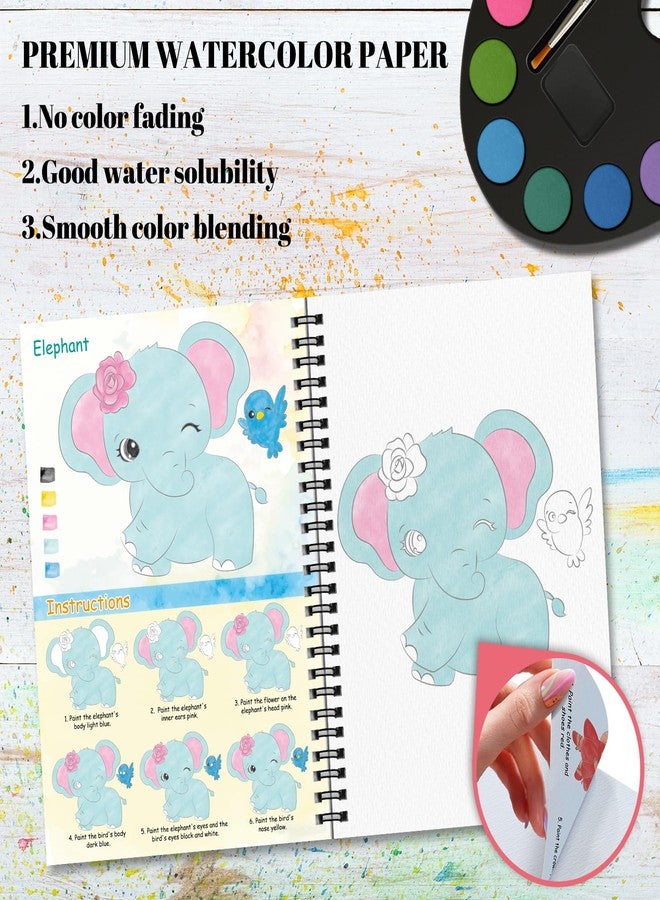 Kalysky Paint with Water Books for Kids Ages 2-4 4-8, Watercolor Coloring Book for Kids, Toddlers Watercolor Painting Book, Water Color Paint Set for Kindergarten Art Craft Drawing Gift - Image 3